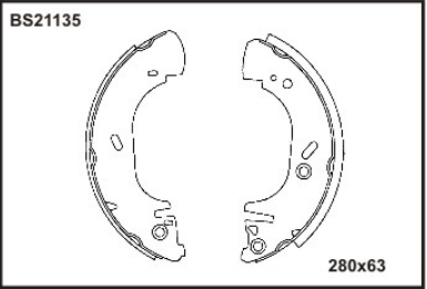 PABUCLU BALATA ARKA (203X38mm)