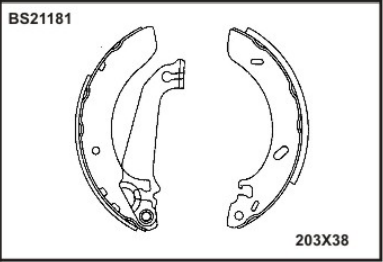 PABUCLU BALATA ARKA (203X38mm)