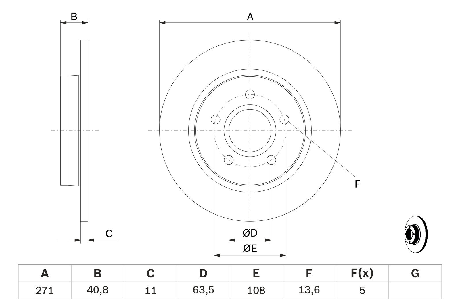 ARKA DISK AYNA  (271mm)  FOCUS C.MAX 11>