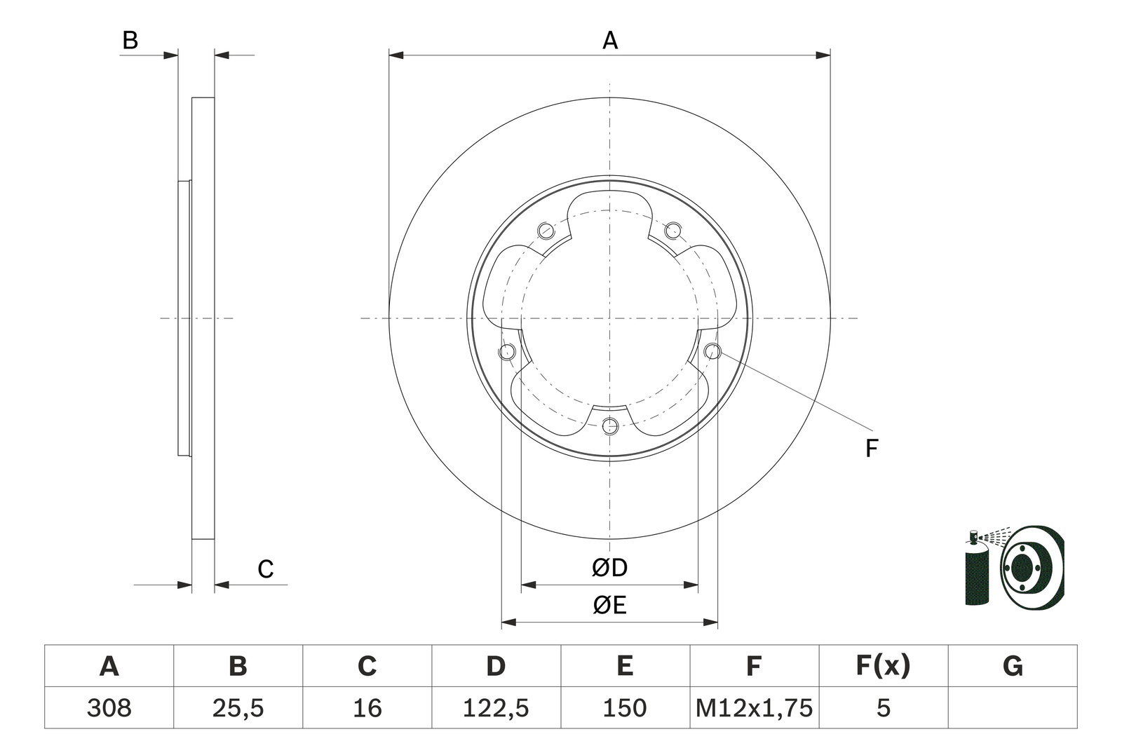 ARKA DISK AYNA (TEK TEKER) TRANSIT V.363 15>