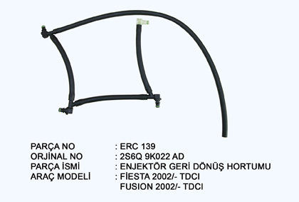 ENJEKTOR GERI DONUS BORUSU V.347 2.2TDCI 06>