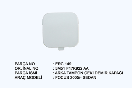 CEKI DEMIR KAPAK ARKA FOCUS 4/D 05>08