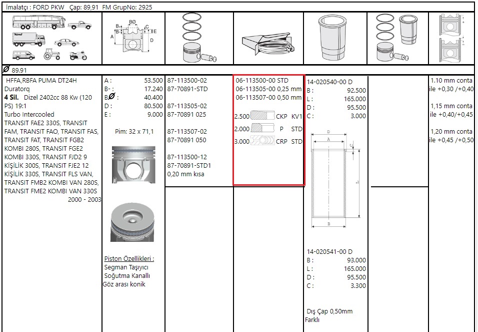 SEGMAN STD 89.90 TRANSIT V.184 90-120PS 2.4D 01>