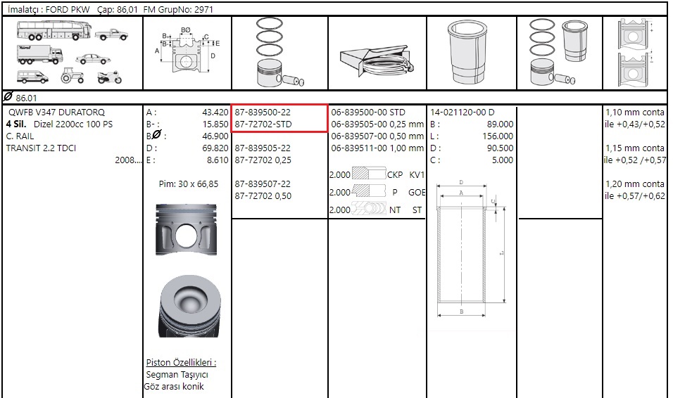 SEGMAN STD 89.90 TRANSIT V.184 90-120PS 2.4D 01>