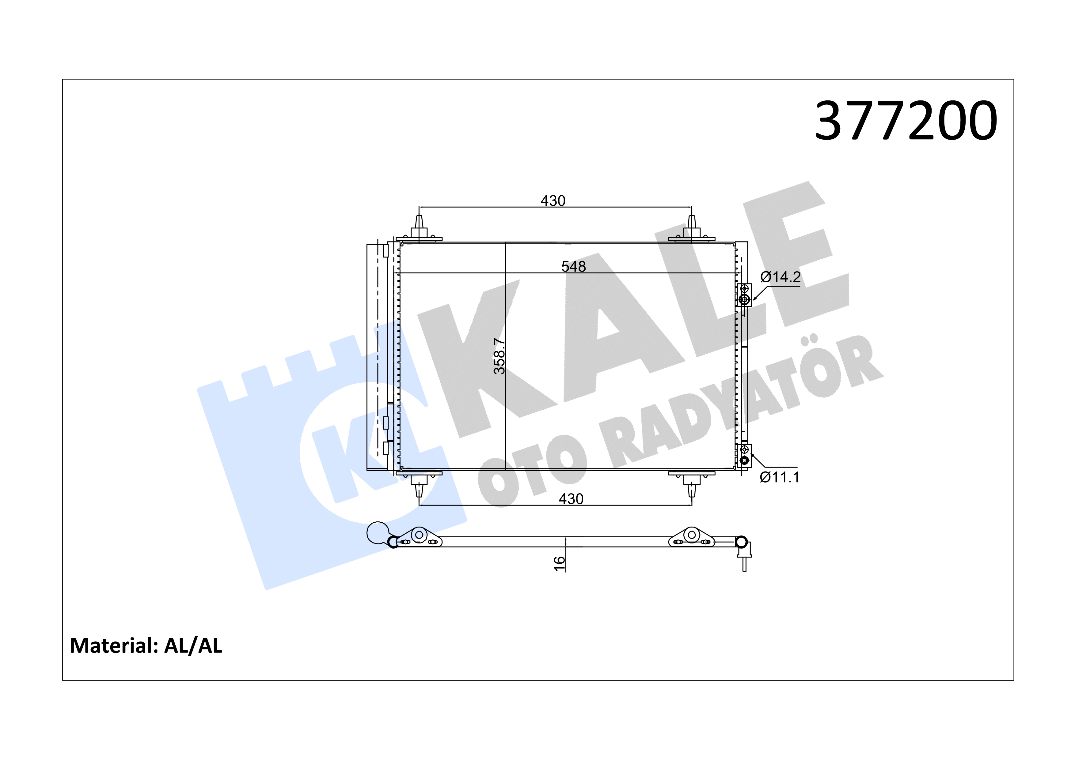 KLIMA RADYATORU C4-DS5-307-308-PARTNERTEPE DV6