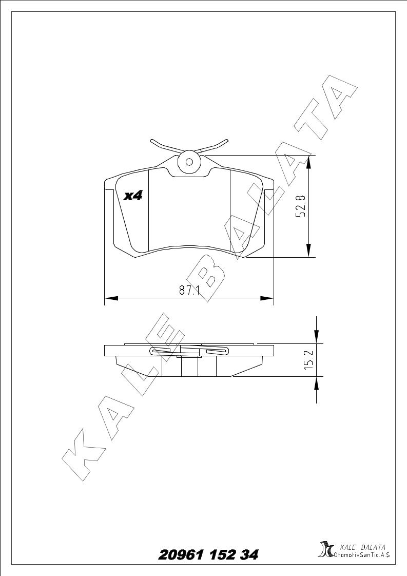 DISK BALATA ARKA KALINLIK 15mm