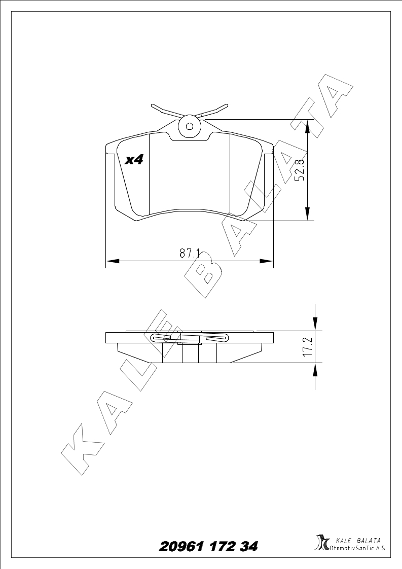 DISK BALATA ARKA KALINLIK 17mm
