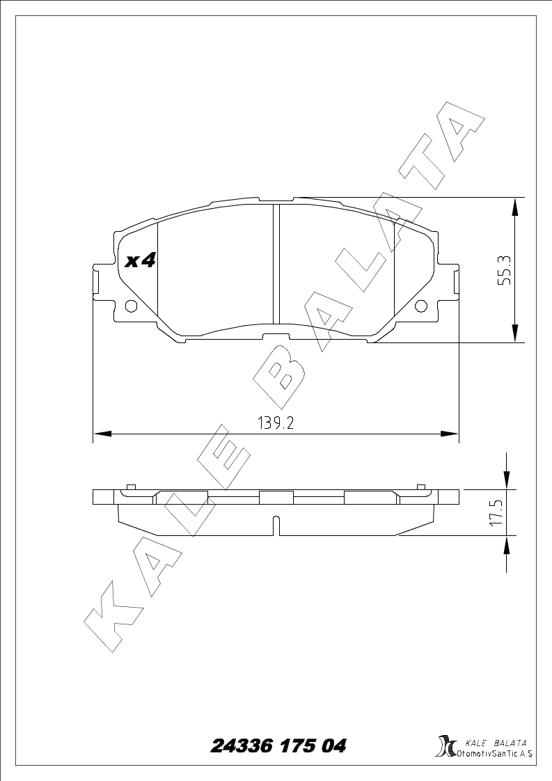 DISK BALATA ON  BENZINLI ARACLAR ICIN