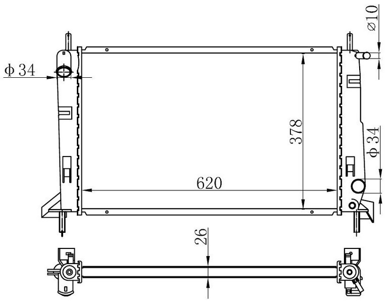 RADYATOR ( Brazing ) FIESTA 1.4 BENZINLI 02>