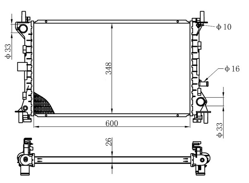RADYATOR BRAKET TAKIM FOCUS BM 98>04