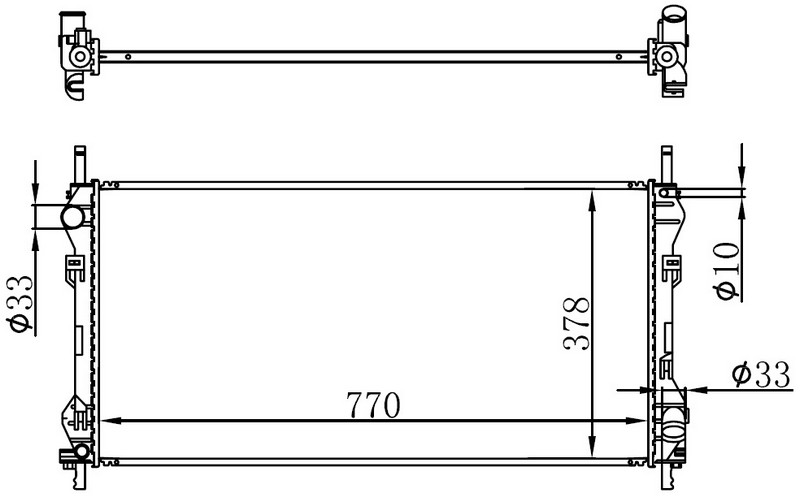 RADYATOR (-AC ) FORD KA 1.0/1.3 97>