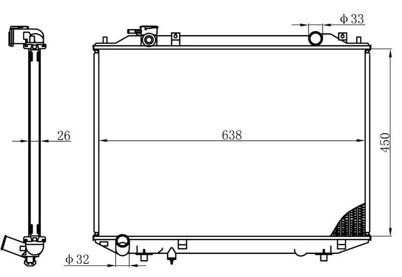 RADYATOR BRAKET TAKIM FOCUS BM 98>04