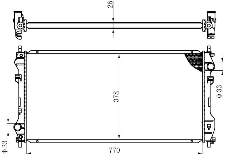RADYATOR (Brazing) (+AC) TRANSIT V.184 2.4D 01>