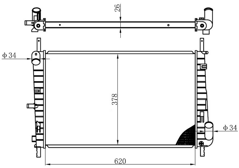 RADYATOR ( Brazing ) FIESTA 1.4 BENZINLI 02>