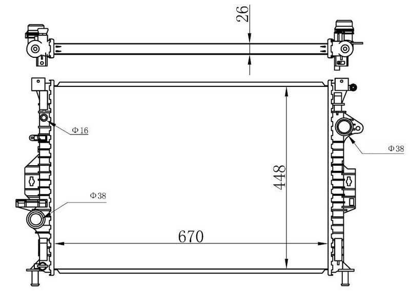 RADYATOR ( Brazing ) FIESTA 1.4 BENZINLI 02>
