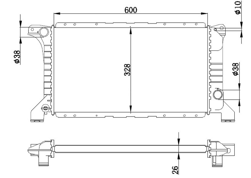 RADYATOR (ALIMINYUM) Brazing TRANSIT T.15 93>99