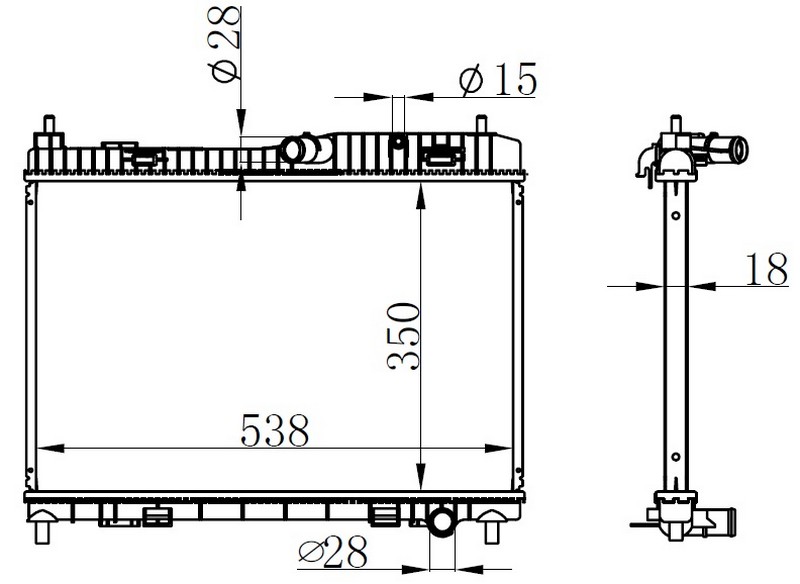 RADYATOR BRAKET TAKIM FOCUS BM 98>04
