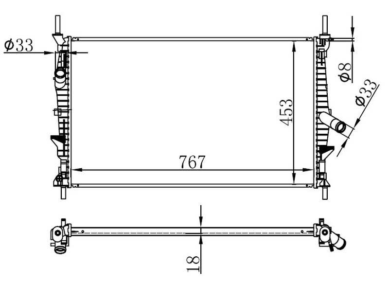 RADYATOR ( Brazing ) FIESTA 1.4 BENZINLI 02>