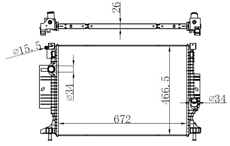 SU RADYATORU FOCUS C.MAX KUGA 15>