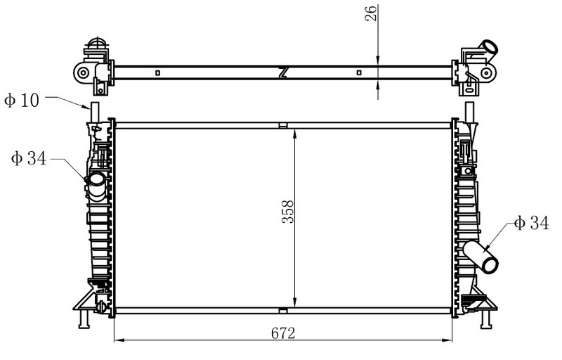 RADYATOR BRAKET TAKIM FOCUS BM 98>04