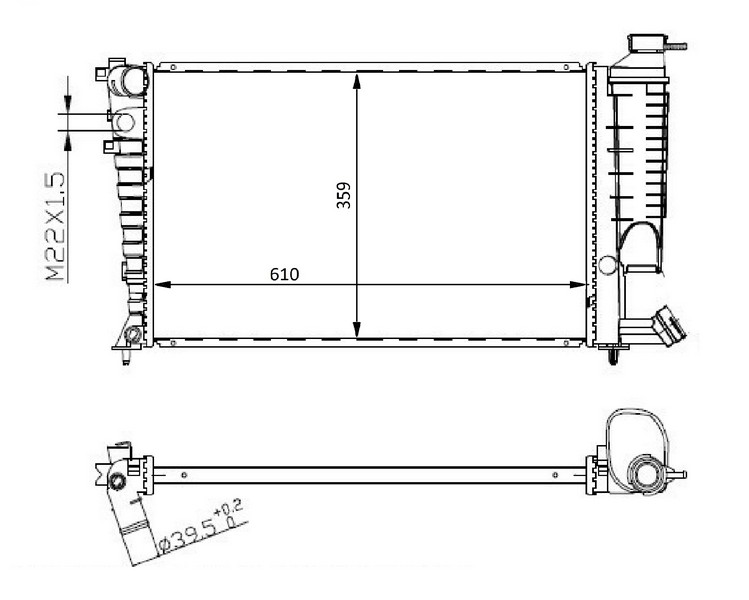 RADYATOR ( SEGMANLI ) P.306-XSARA-ZX-KLIMALI