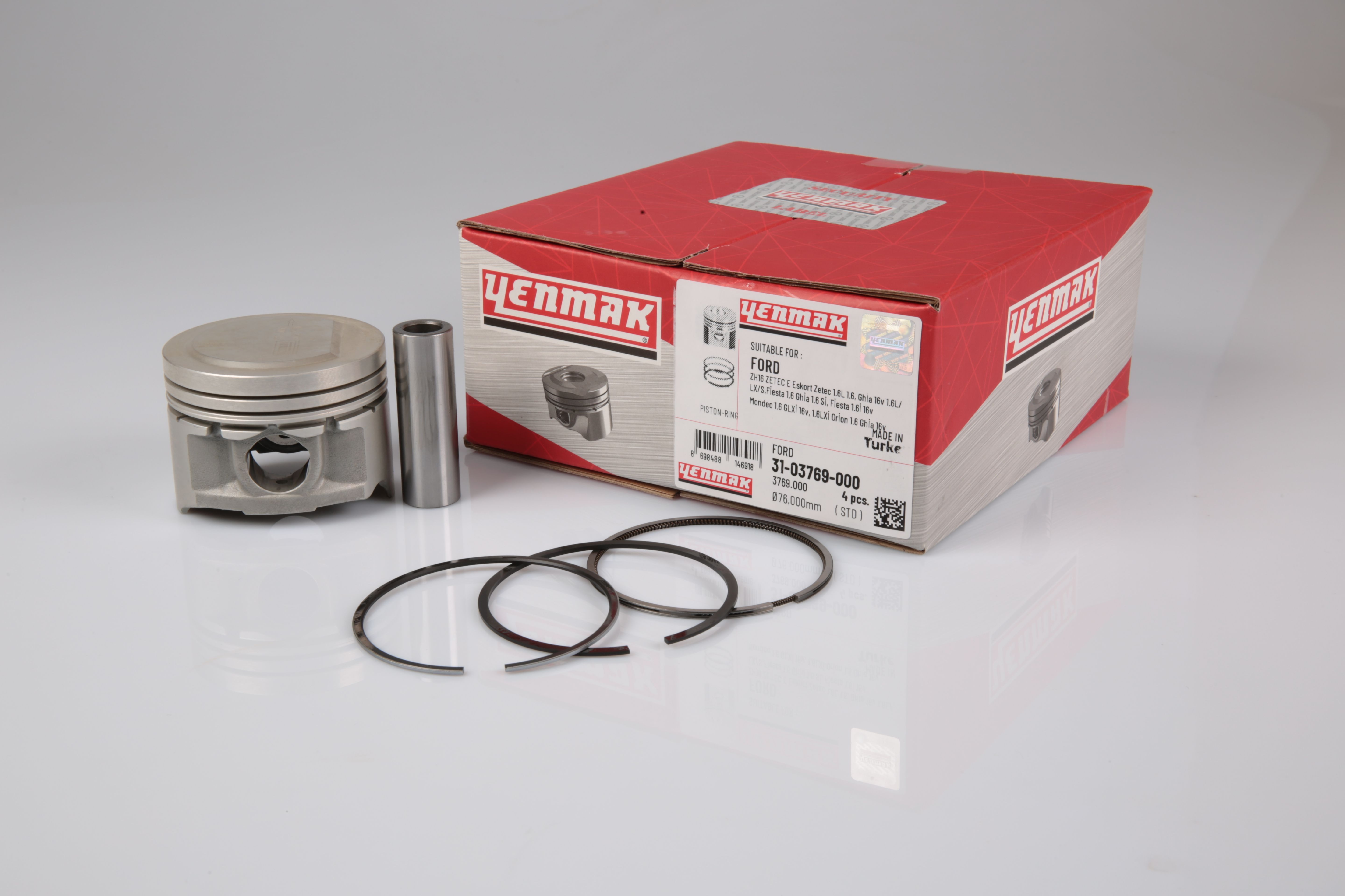 PISTON SEGMAN 76.00 ZETEC  ESCORT CLX1.6 ZETEC 96
